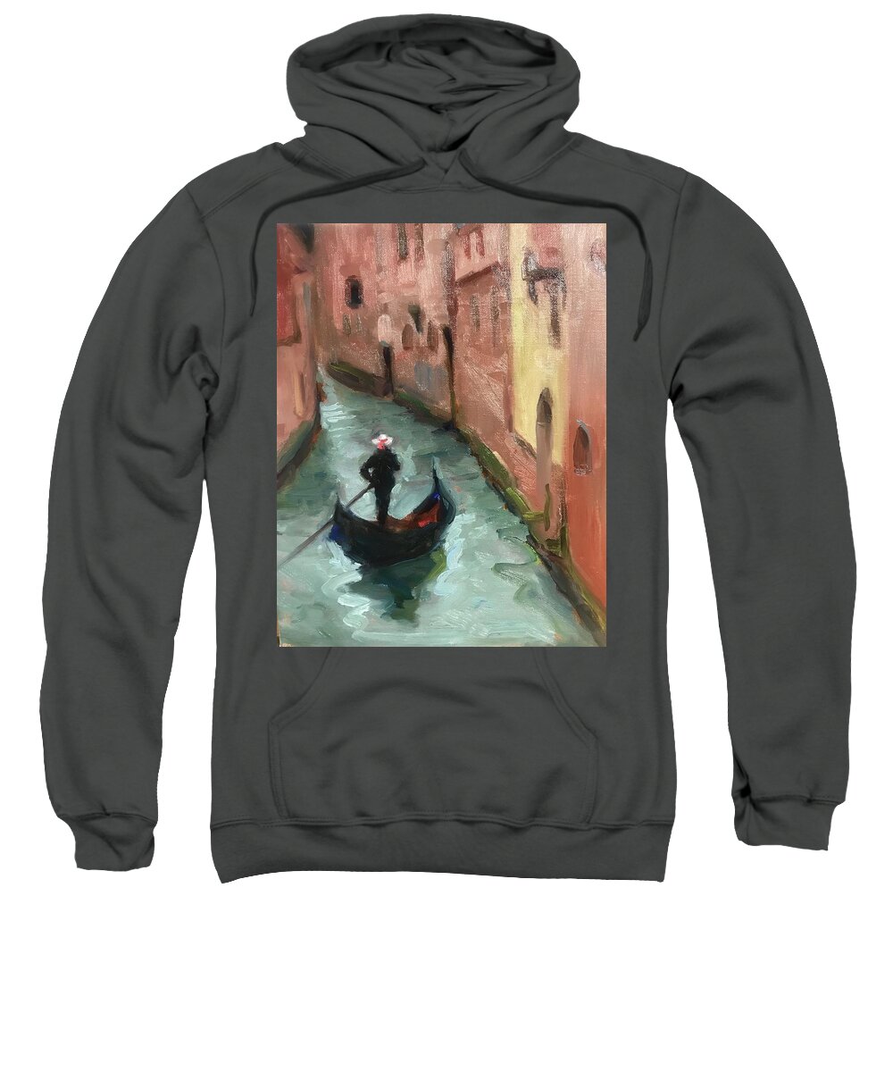 Venice Sweatshirt featuring the painting Peaceful times 1 by Ashlee Trcka