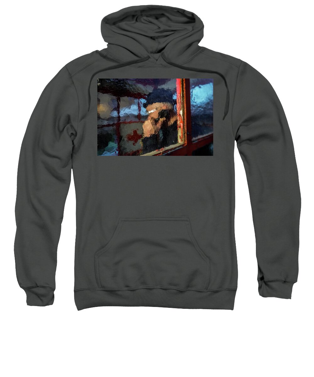 Europe Sweatshirt featuring the photograph Phone booth by Alexander Farnsworth