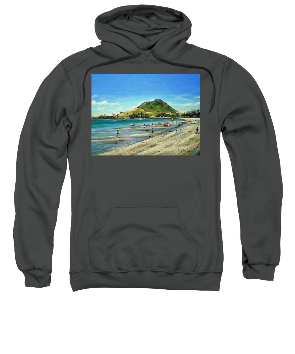 Beach Sweatshirt featuring the painting Pilot Bay Mt M 050110 by Sylvia Kula