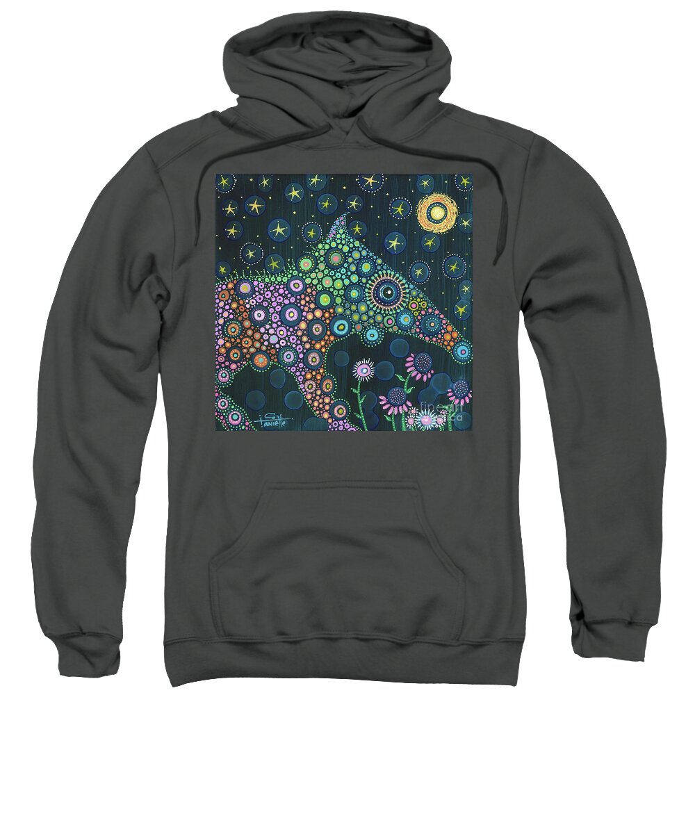 Peccary Painting Sweatshirt featuring the painting Polka Dot Peccary-Anteater-ish by Tanielle Childers