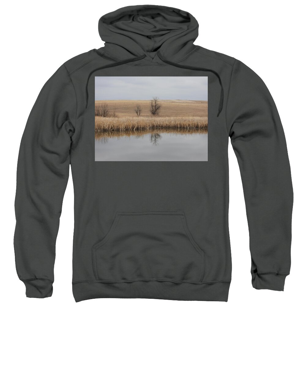 Pond Sweatshirt featuring the photograph Pond Reflection by Amanda R Wright