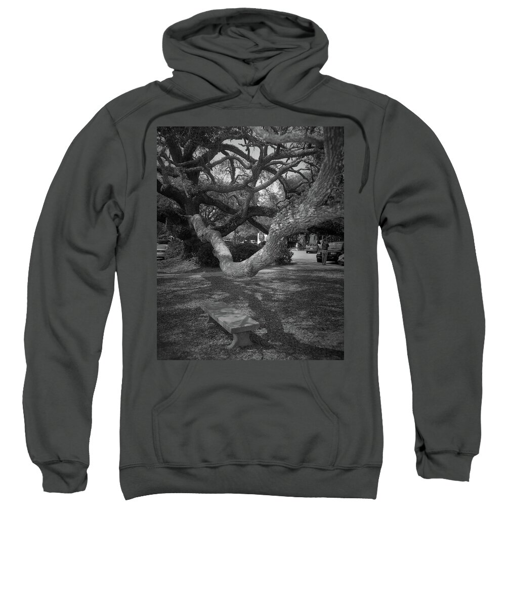 Benches Sweatshirt featuring the photograph Postell Park Bench, St. Simons Island, 2004 by John Simmons