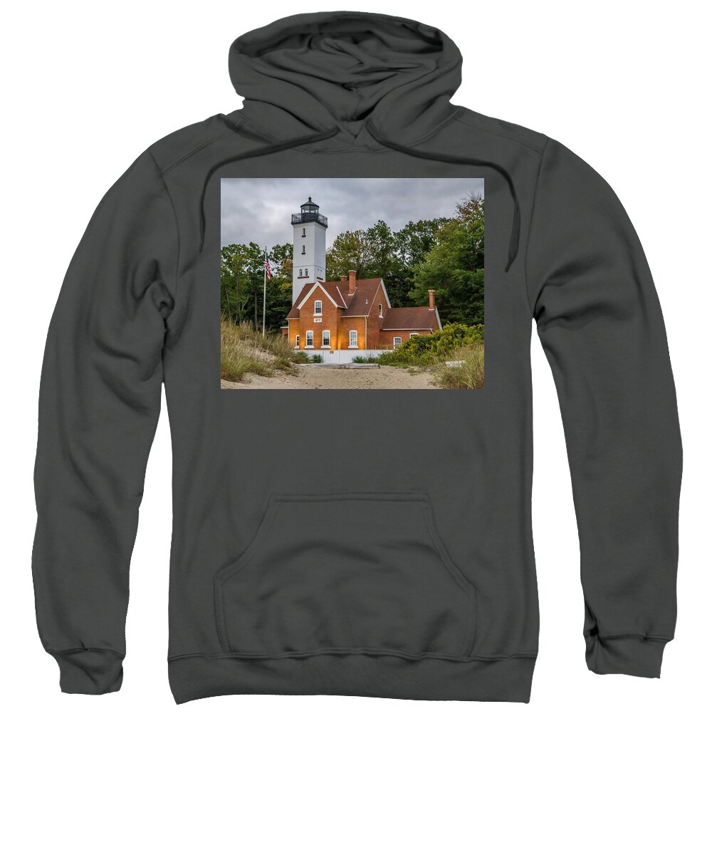 Historic Sweatshirt featuring the photograph Presque Isle Lighthouse by Kevin Craft