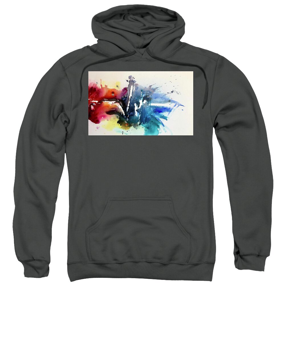 Pulse Sweatshirt featuring the painting Pulse by Eric Fischer