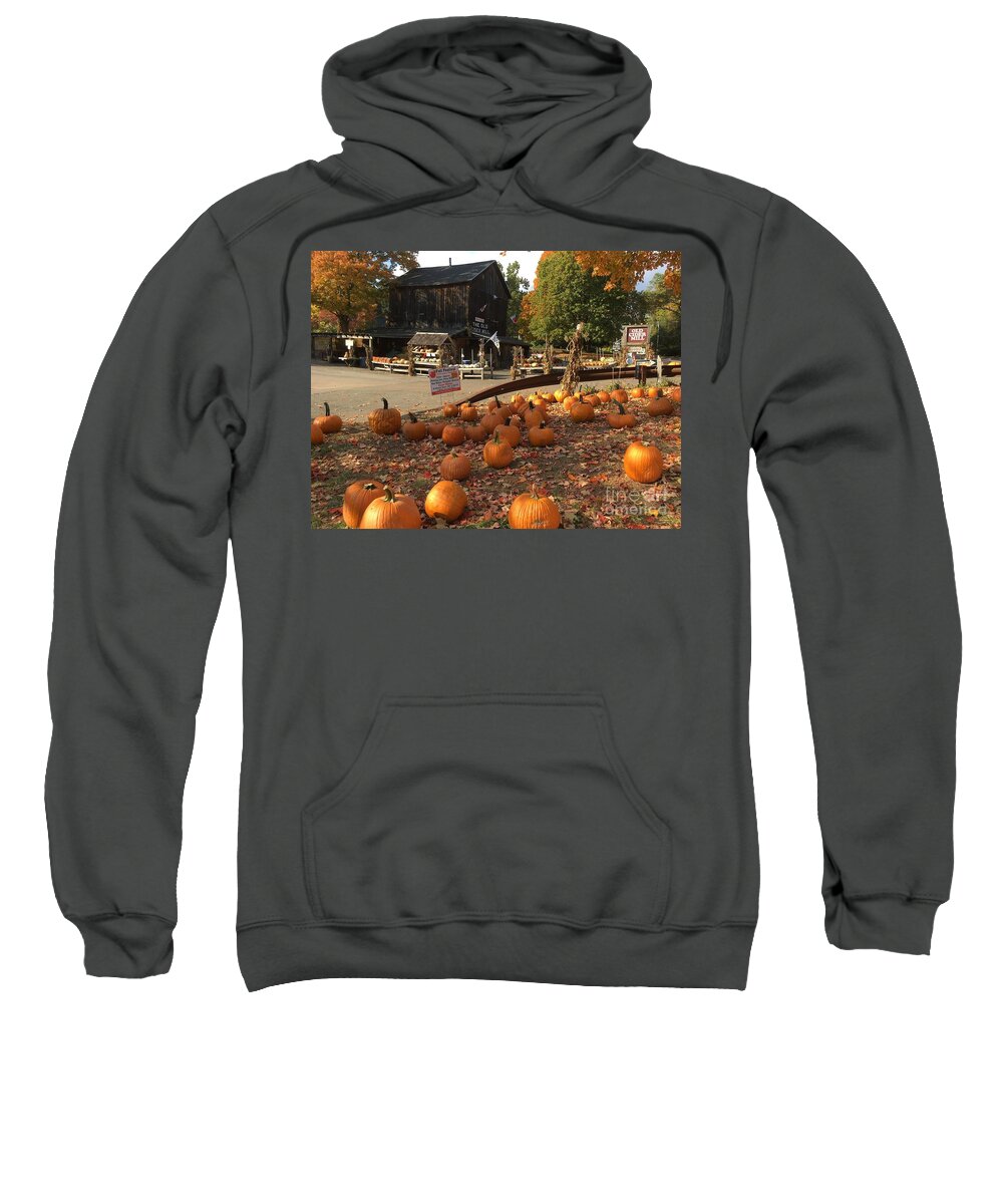 Pumpkins Sweatshirt featuring the photograph Pumpkins at the Cider Mill by B Rossitto