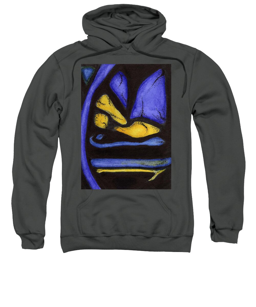 Purple Sweatshirt featuring the painting Purple Emperor by Misty Morehead