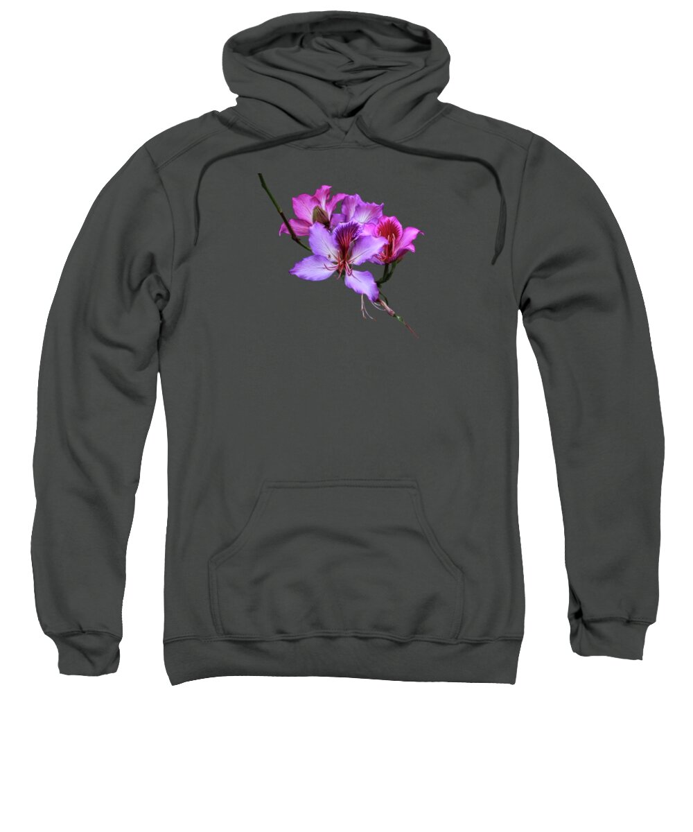 Orchid Sweatshirt featuring the photograph Purple Orchids by Shane Bechler