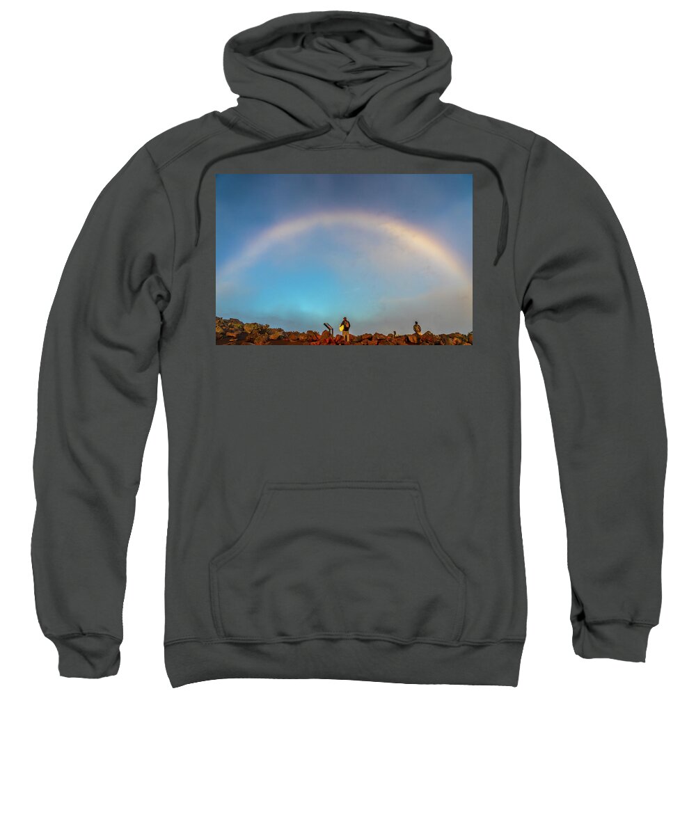 Hawaii Sweatshirt featuring the photograph Rainbow at Haleakala by Betty Eich