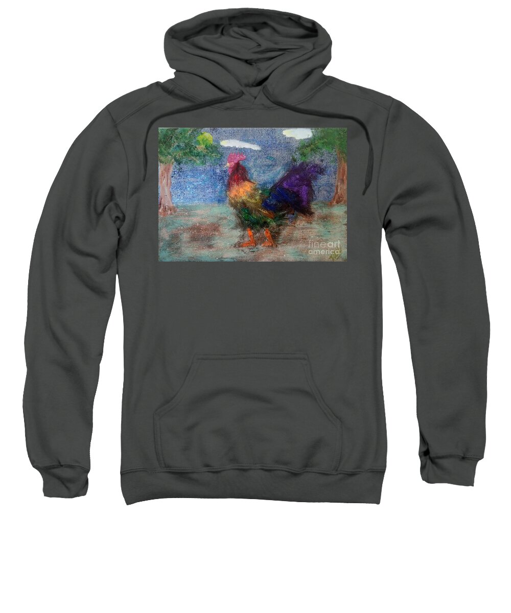Lgbtq Sweatshirt featuring the mixed media Rainbow Cock by David Westwood