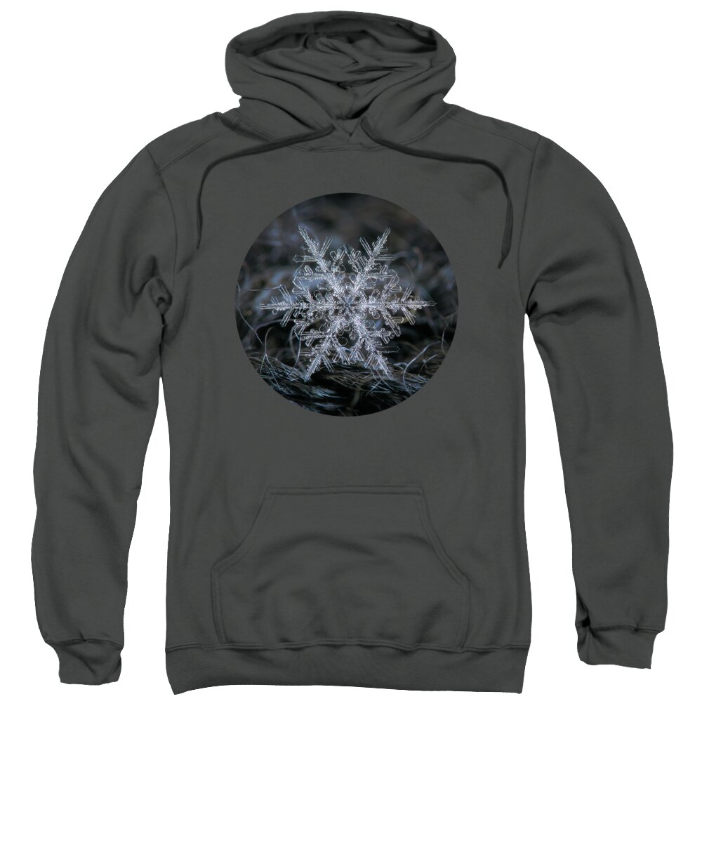 Snowflake Sweatshirt featuring the photograph Real snowflake 2014-12-26_1 by Alexey Kljatov