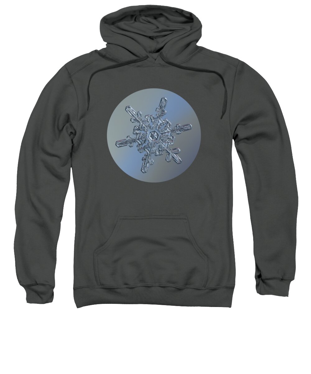 Snowflake Sweatshirt featuring the photograph Real snowflake 2021-01-14_4416-25 by Alexey Kljatov