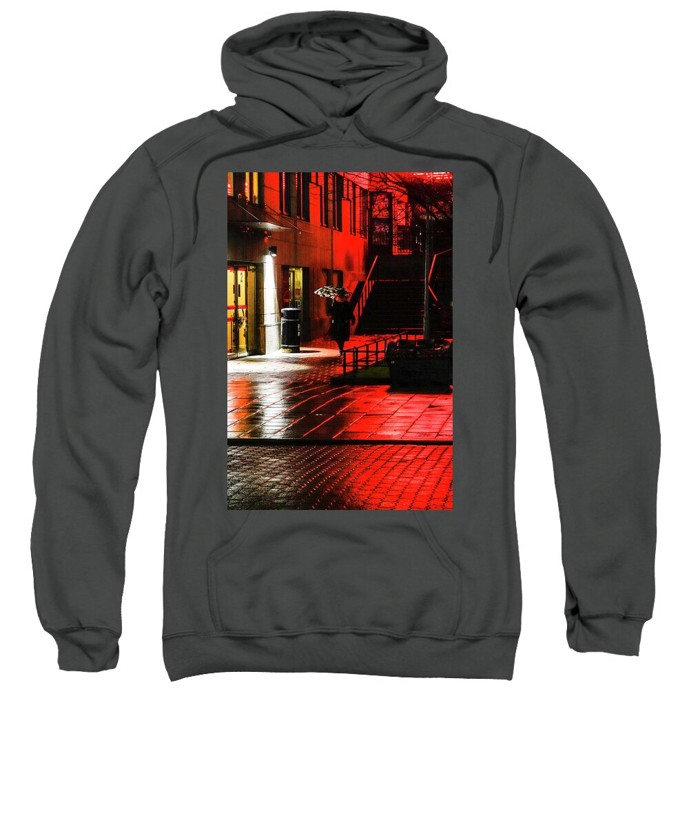 Architecture Sweatshirt featuring the photograph Red light by Alexander Farnsworth
