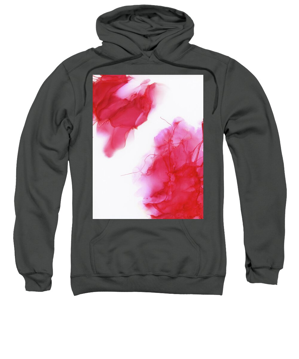 Alcohol Sweatshirt featuring the painting Red Path by KC Pollak