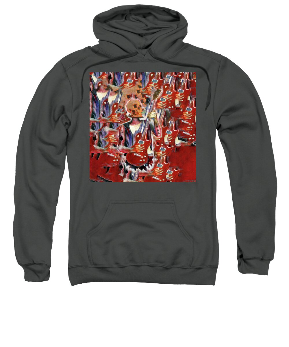 Emotion Sweatshirt featuring the painting The Emotion of Rock Music by Tom Conway