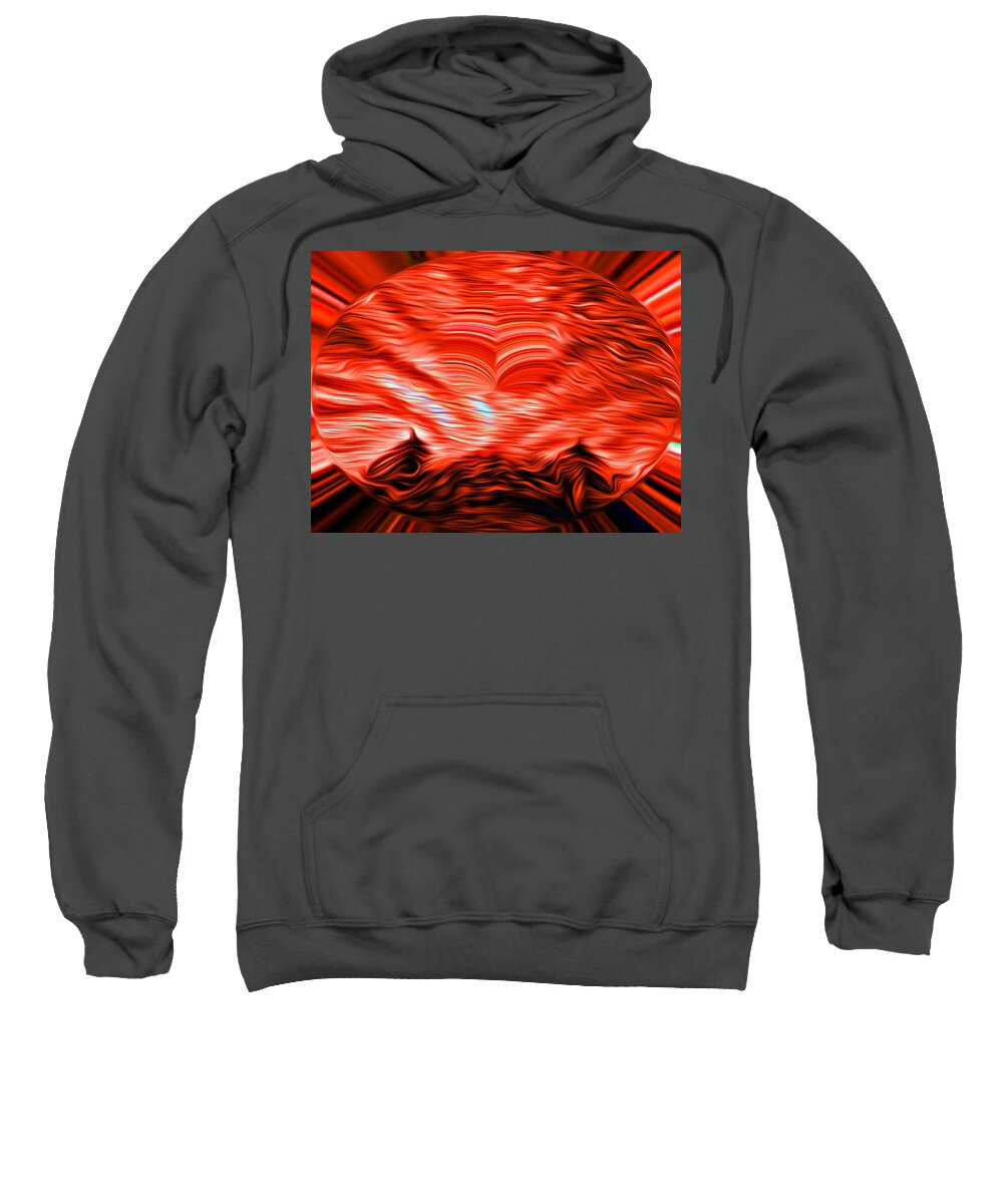 Red Sky Sweatshirt featuring the digital art Red Sky by Ronald Mills