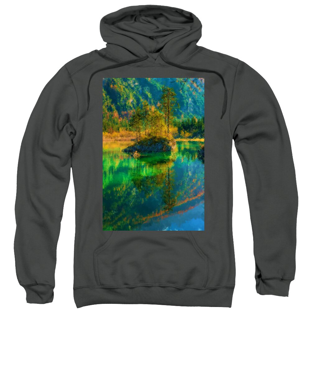  Sweatshirt featuring the digital art Reflection by Armin Sabanovic