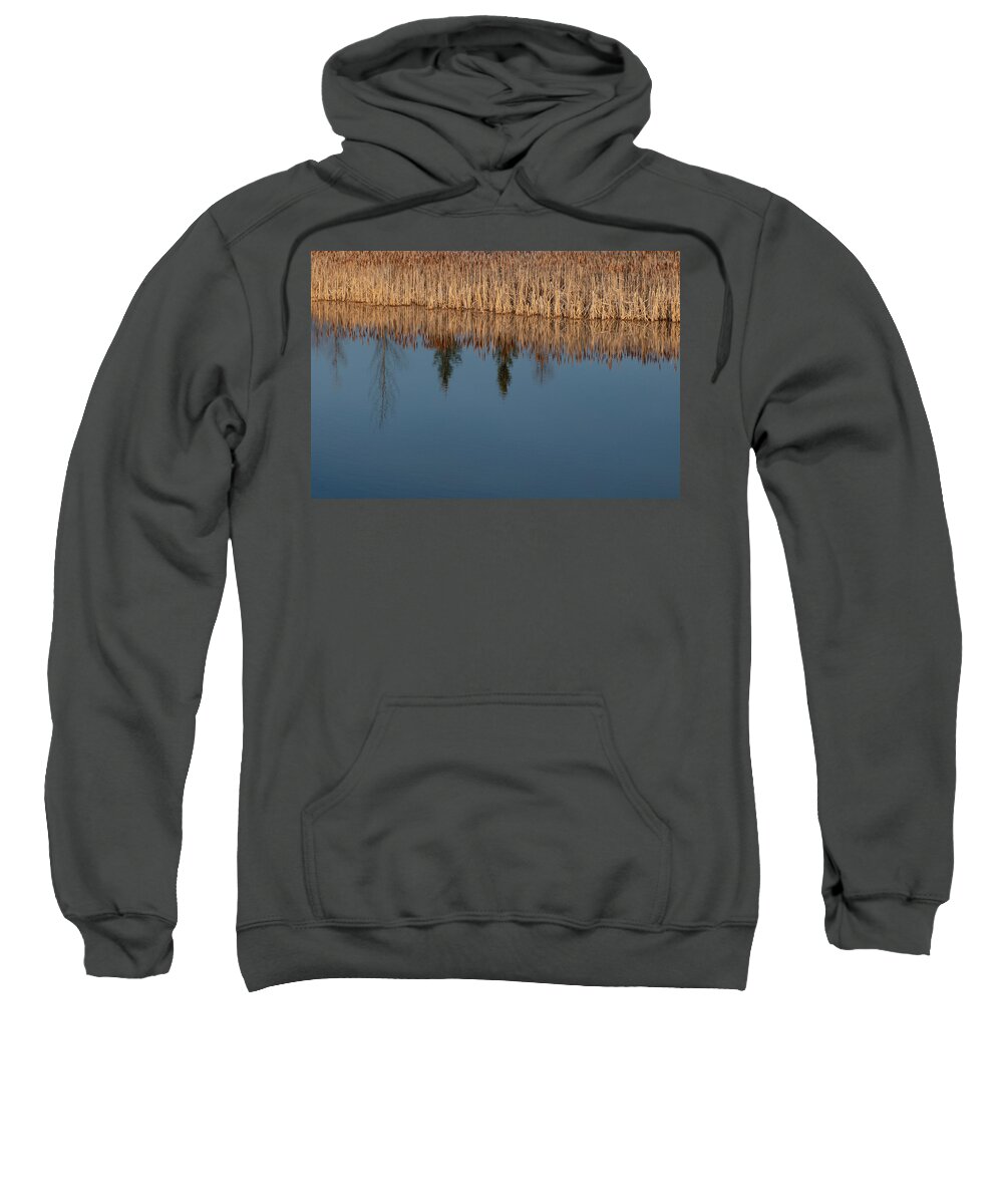 Reflections Sweatshirt featuring the photograph Reflections On A Wetland Lake by Karen Rispin