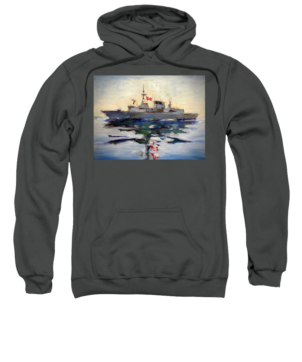  Sweatshirt featuring the painting The Fredericton by Ashlee Trcka