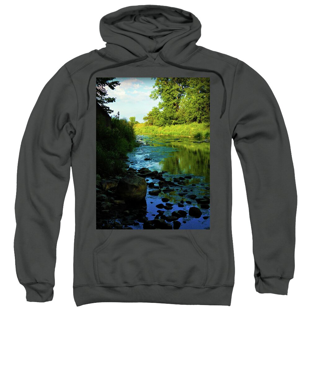 River Flow Sweatshirt featuring the photograph RIver Flow 3 by Cyryn Fyrcyd