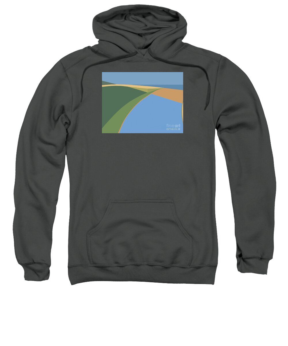 Abstract Sweatshirt featuring the painting Road Trip by Jacqueline Shuler