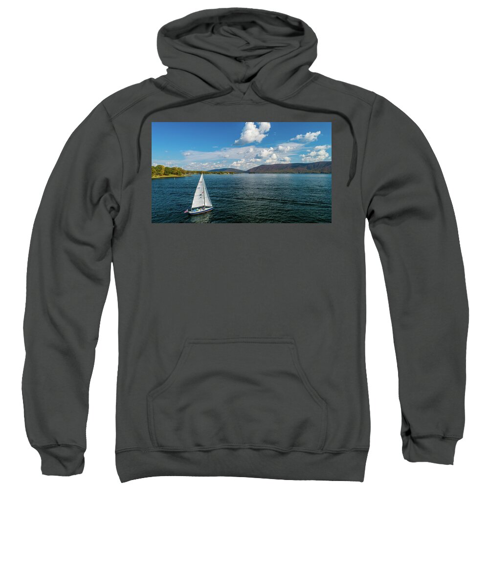 Fall Sweatshirt featuring the photograph Sail SML by Star City SkyCams