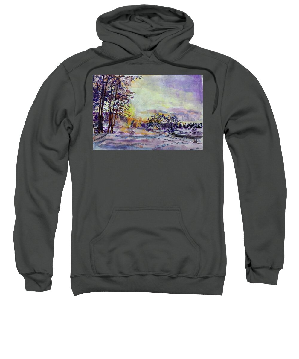 Landscape Sweatshirt featuring the painting Salt and Light by Try Cheatham