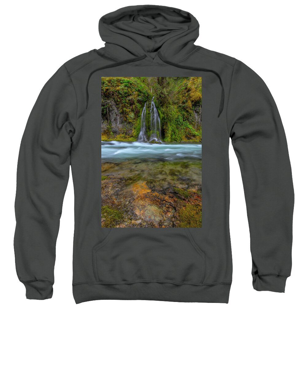 Oregon Sweatshirt featuring the photograph Salt Creek Falls at Salmon Creek No 3 by Matthew Irvin