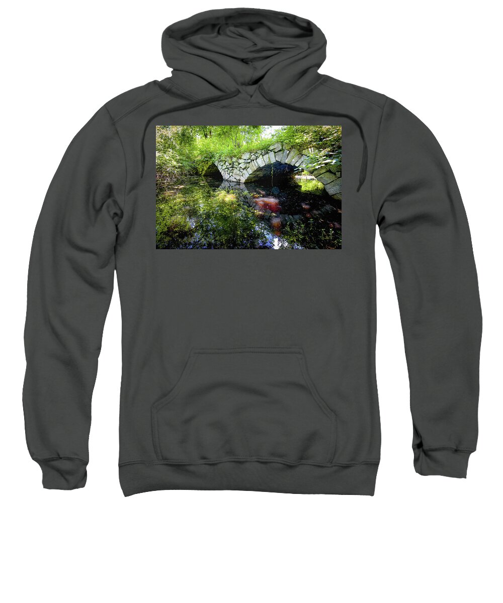 Historic Sweatshirt featuring the photograph Sands Bridge Reflections by Steven Nelson