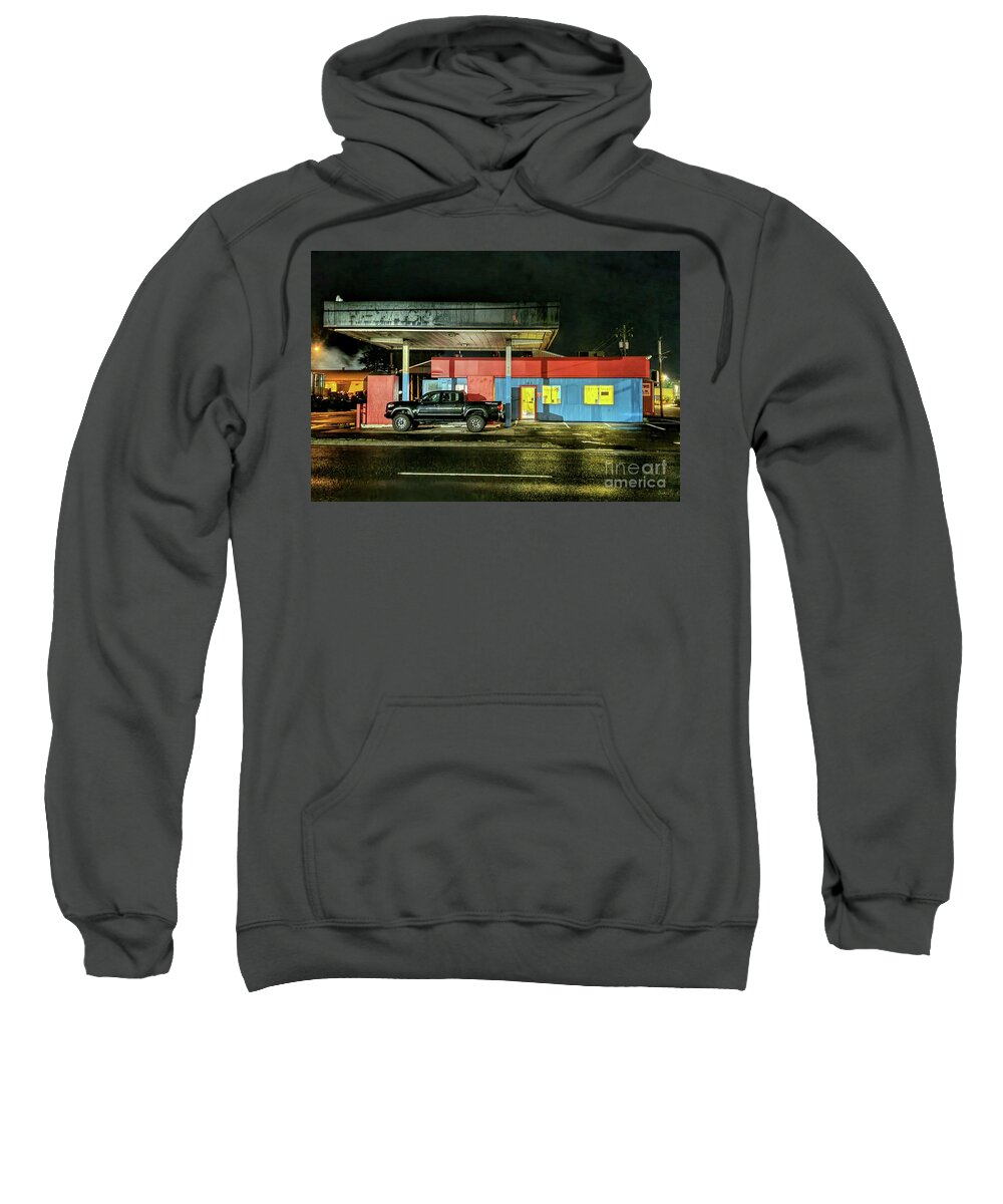Night Sweatshirt featuring the photograph Saturday Night Not so Live by Chriss Pagani