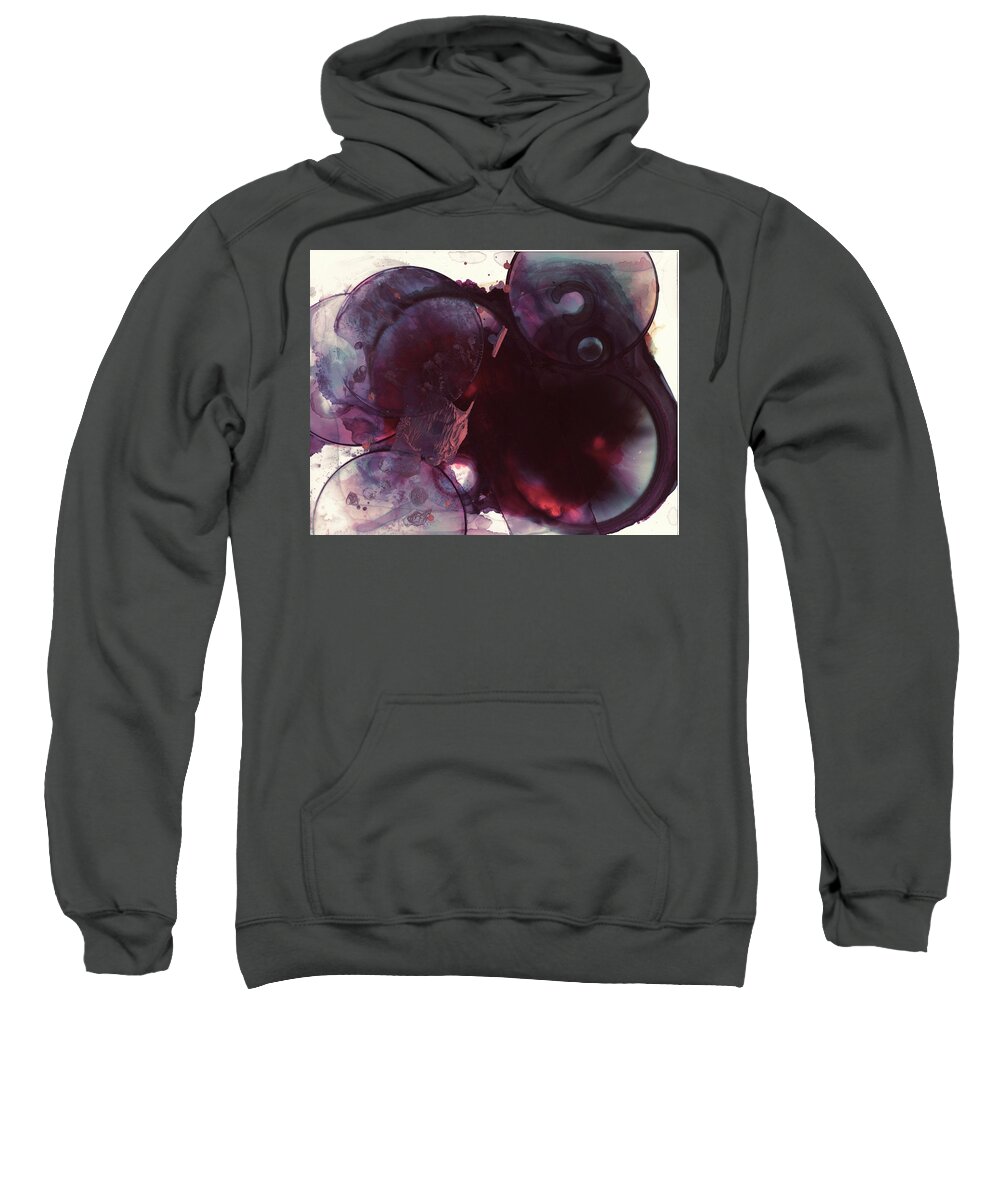 Pain Sweatshirt featuring the painting Searing Loss by Christy Sawyer