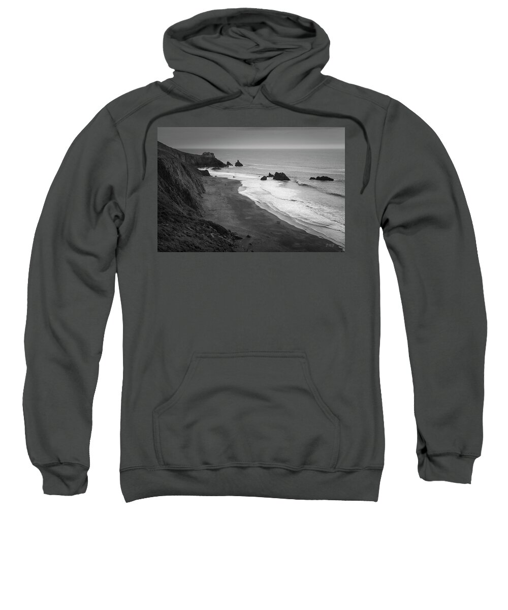 Pacific Sweatshirt featuring the photograph Seascape Jenner California VI BW by David Gordon