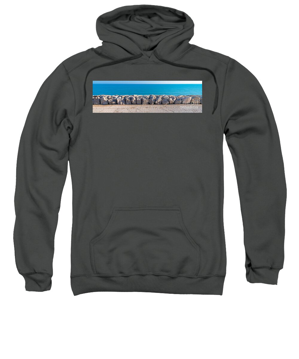 Seascape Sweatshirt featuring the photograph Seascape panorama by The P