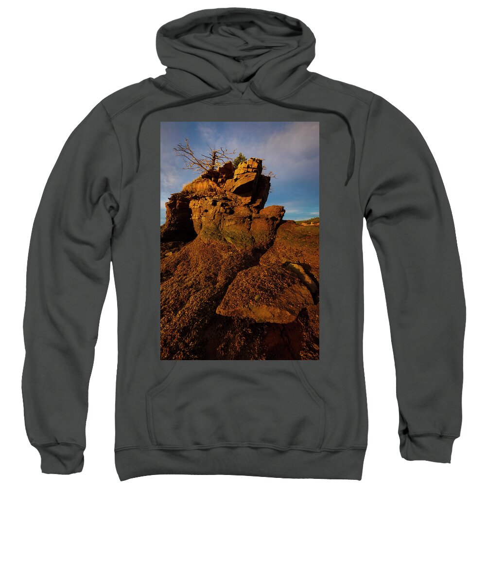 Landscape Sweatshirt featuring the photograph Seastack At Last Light by Irwin Barrett