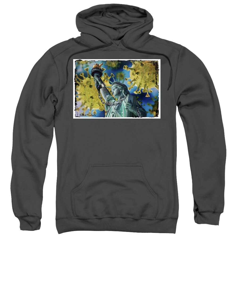 Pandemic Sweatshirt featuring the photograph Self Quarantined Lady by Robert Michaels