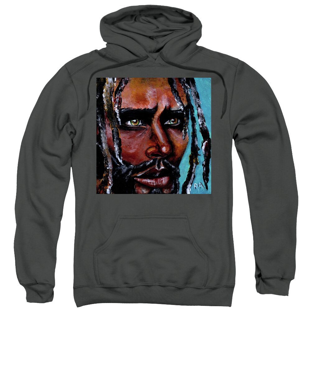 Eyes Sweatshirt featuring the painting Selfless Life by Artist RiA