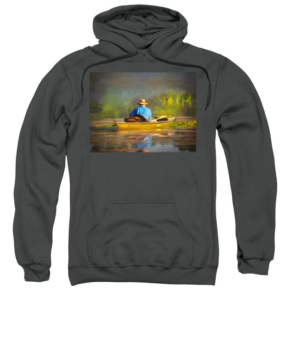  Sweatshirt featuring the photograph Serene Morning on the Lake by Jack Wilson