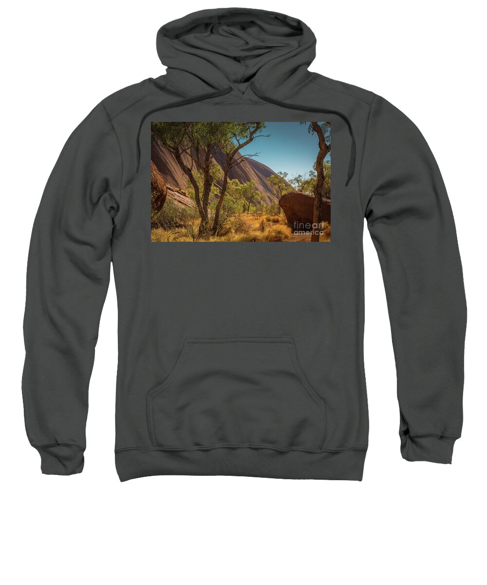 Australia Sweatshirt featuring the photograph Shapes of Uluru by Agnes Caruso