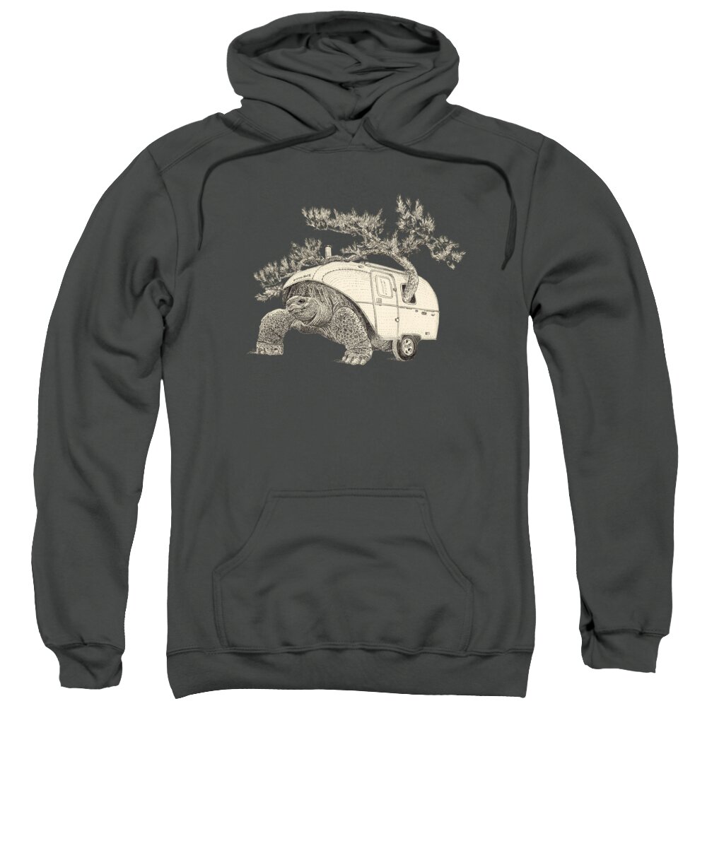 Tortoise Sweatshirt featuring the digital art Silver Back by Jenny Armitage