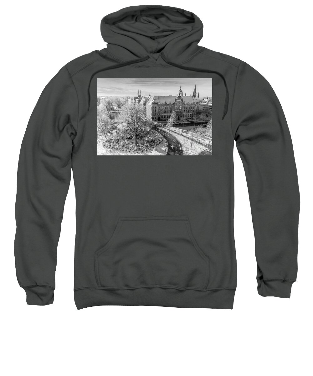 Snow Sweatshirt featuring the photograph Snow Dusted Town by Daniel M Walsh