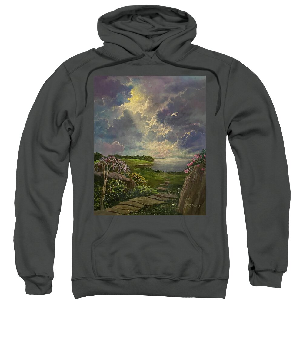 Soaring Sweatshirt featuring the painting Soaring by Rand Burns