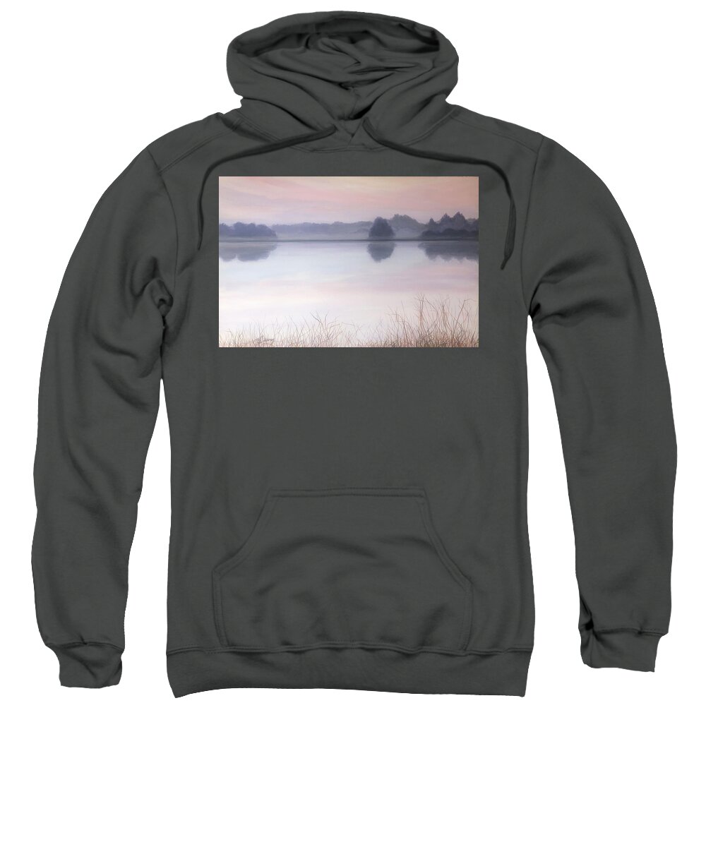 Water Sweatshirt featuring the painting Soft Water by Jeanette Jarmon