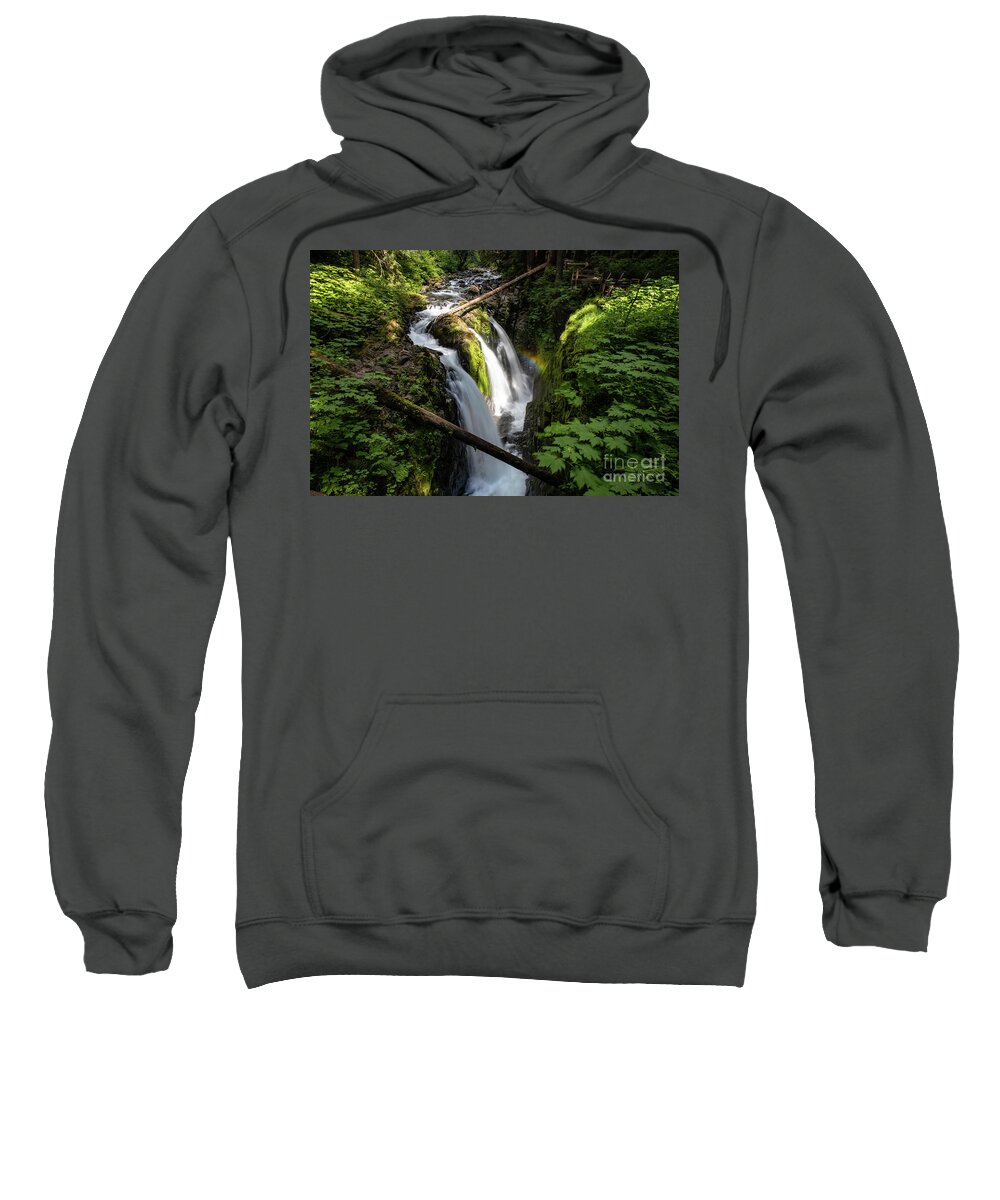 Olympic National Park Sweatshirt featuring the photograph Sol Duc Falls by Erin Marie Davis