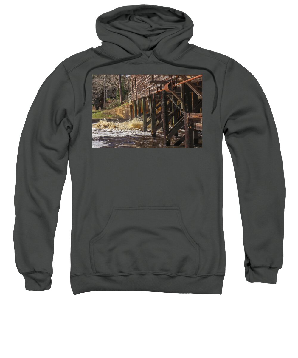 Watson Mill Sweatshirt featuring the photograph Some Watson Mill Splashes by Ed Williams