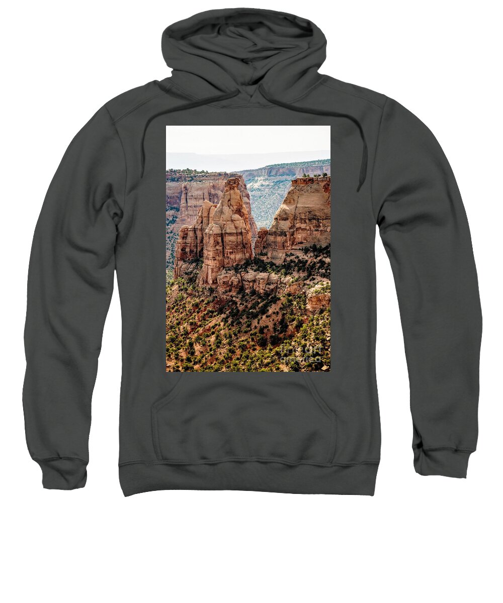 Jon Burch Sweatshirt featuring the photograph Spires and Mesa Country by Jon Burch Photography