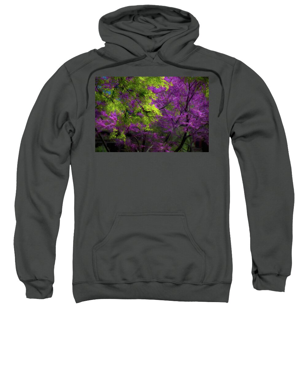 Purple Sweatshirt featuring the photograph Spring Arrives by Jim Signorelli