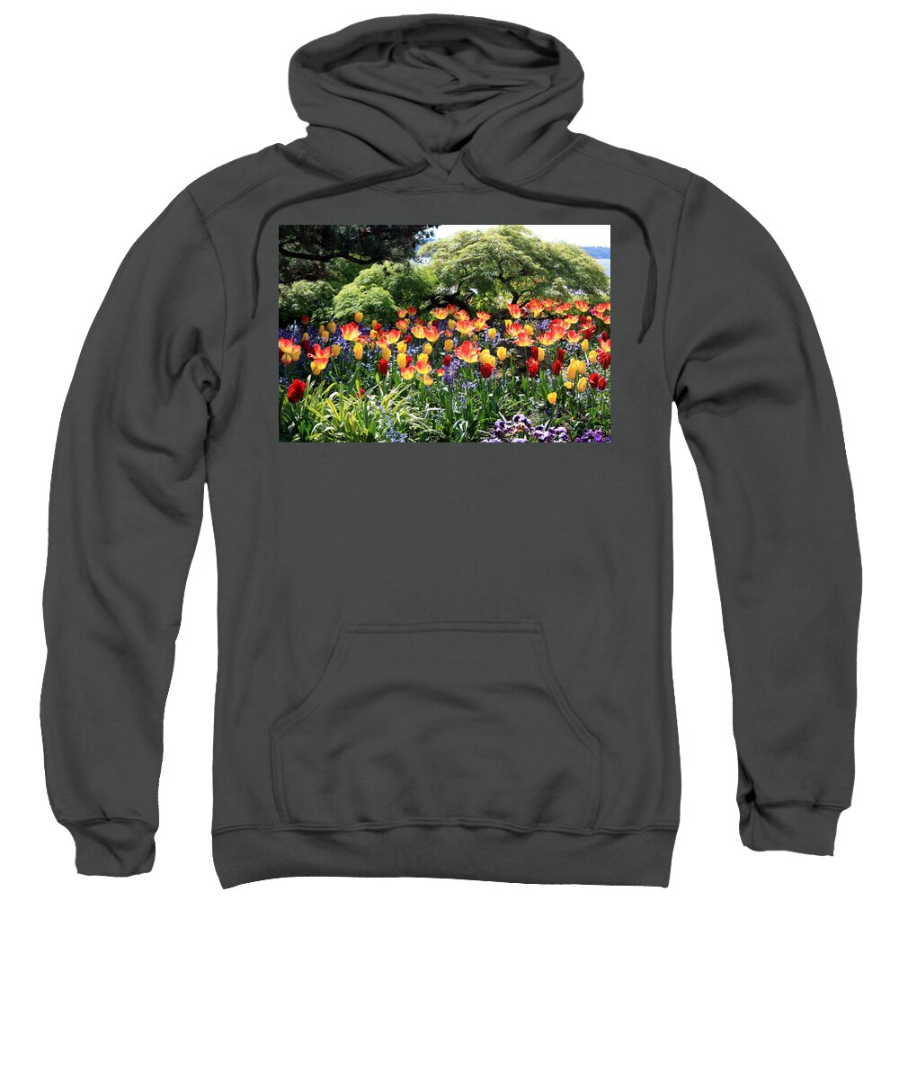 Landscape Sweatshirt featuring the photograph Spring Garden by Gerry Bates