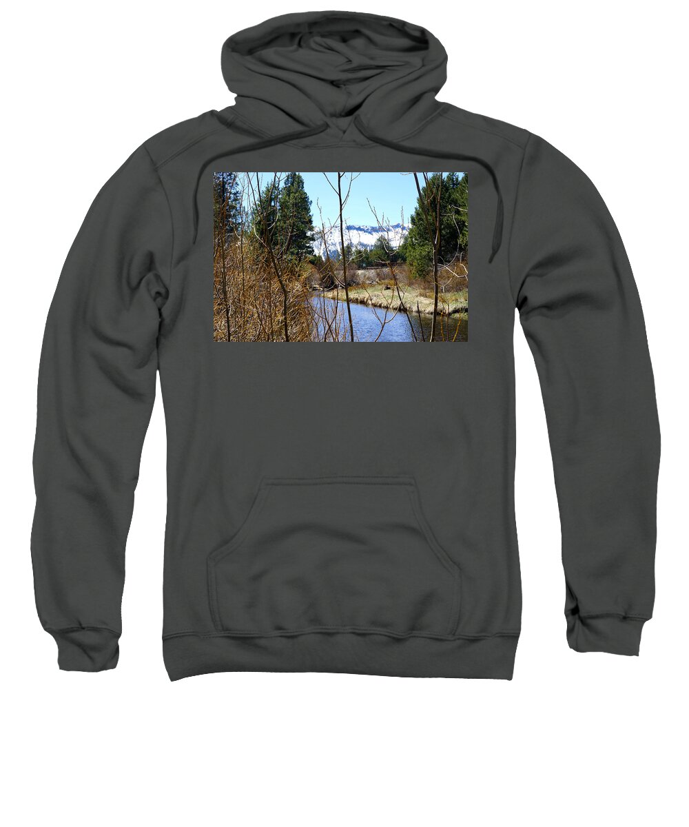 Sierra Nevada Mountains Sweatshirt featuring the pyrography Spring In The Mountains by Brent Knippel