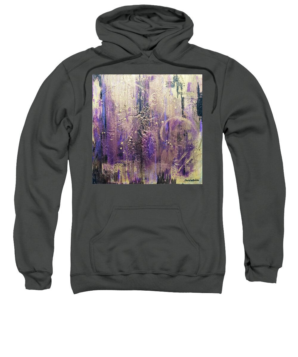 Abstract Sweatshirt featuring the painting Squid by Christine Bolden