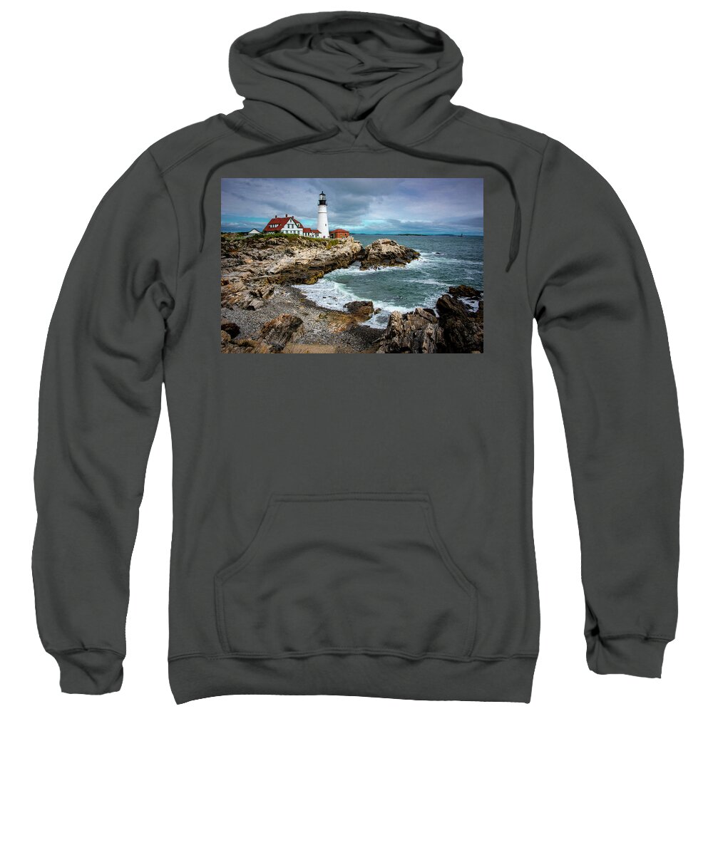 Lighthouse Sweatshirt featuring the photograph Standing Sentinel by Norman Reid