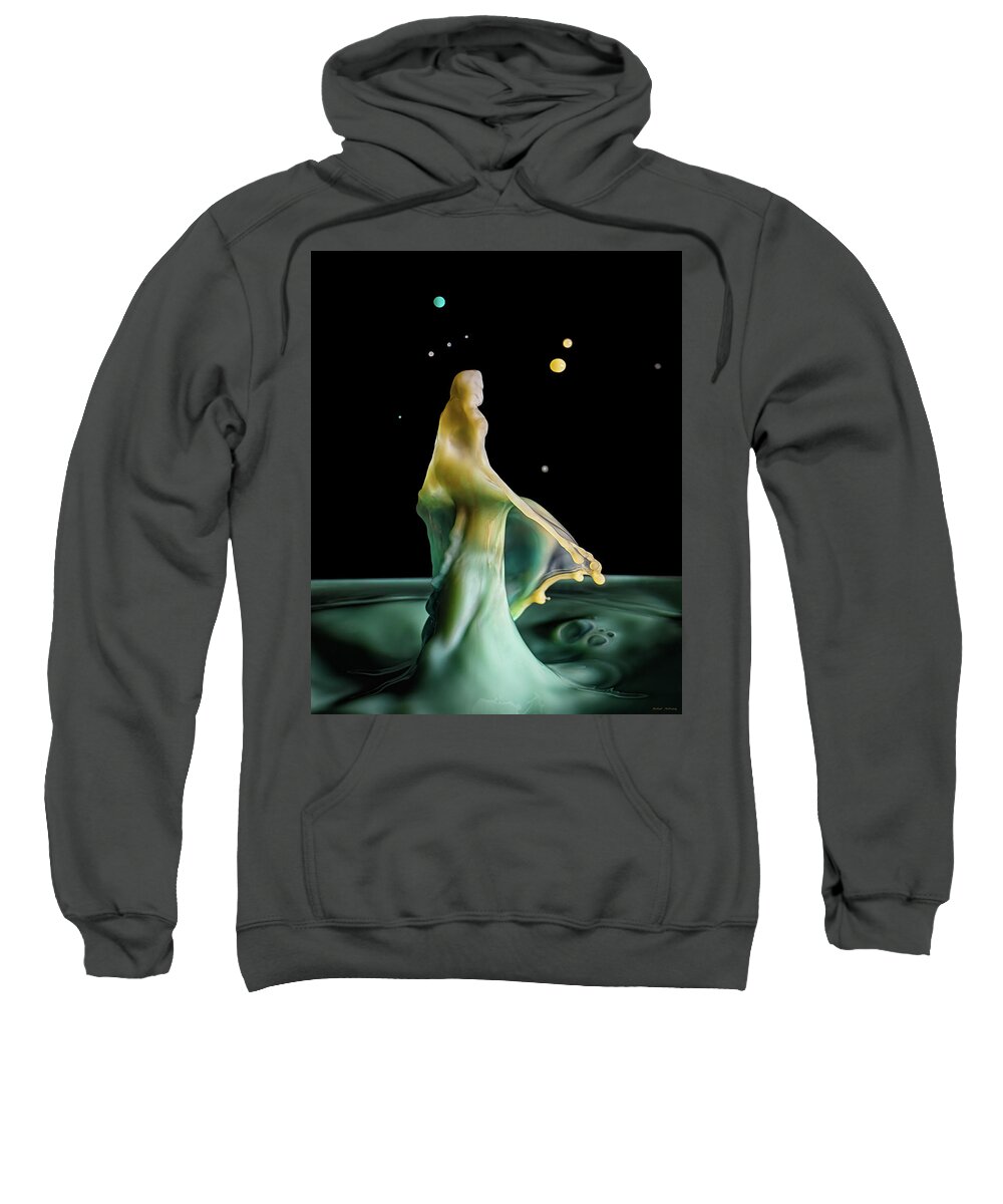 Water Drop Art Sweatshirt featuring the photograph Star Gazer by Michael McKenney